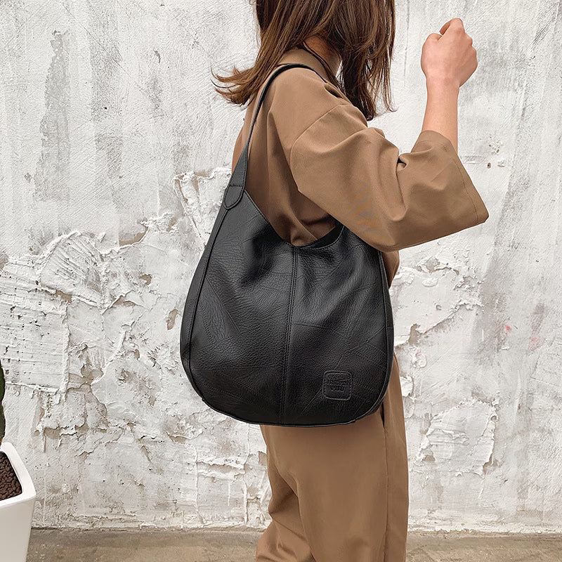 Soft Vegan Bags Large Capacity Handbag Multiple Pocket Tote Work Bag Shoulder Bags for Women-3