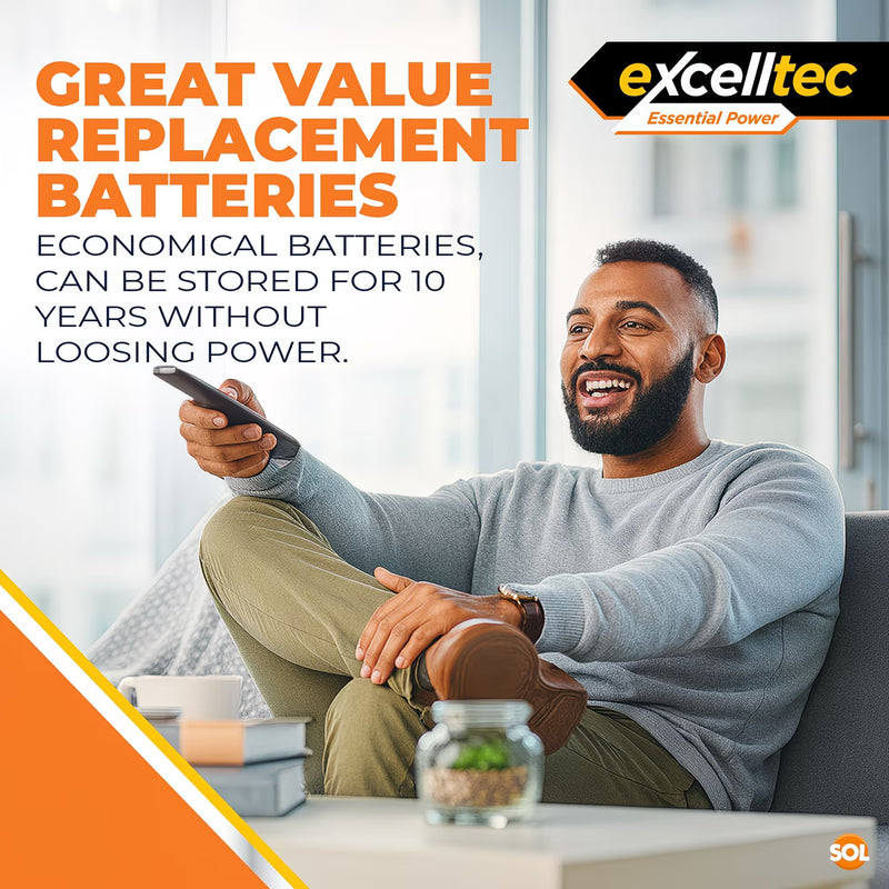 Excelltec AA Zinc Carbon Batteries 40-Pack – 1.5V Long-Lasting Disposable Household Batteries with 10-Year Shelf Life-5