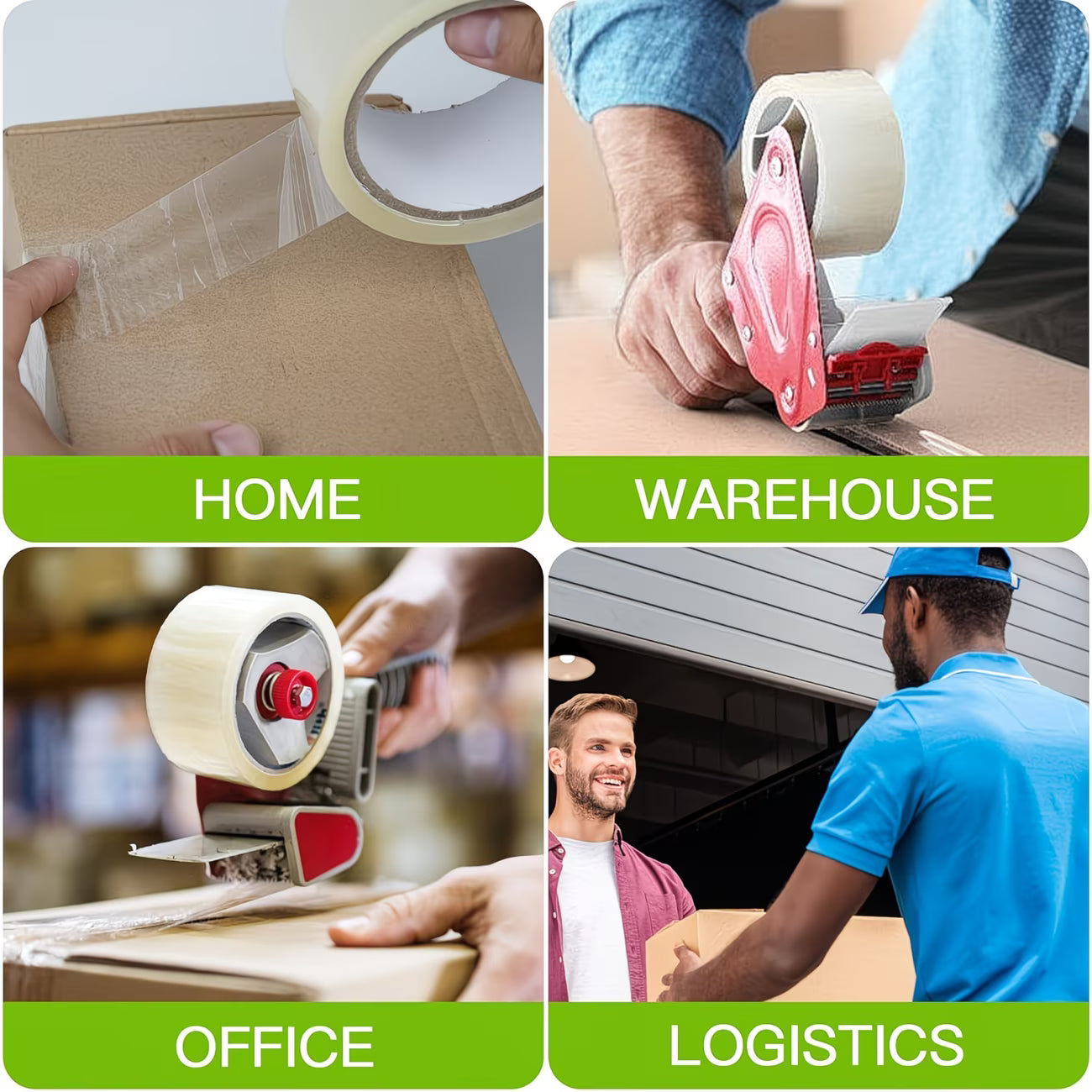 6 Pack Heavy Duty Packaging Tape 48mm x 66m – Strong Clear Self-Adhesive Parcel & Moving Box Tape-3