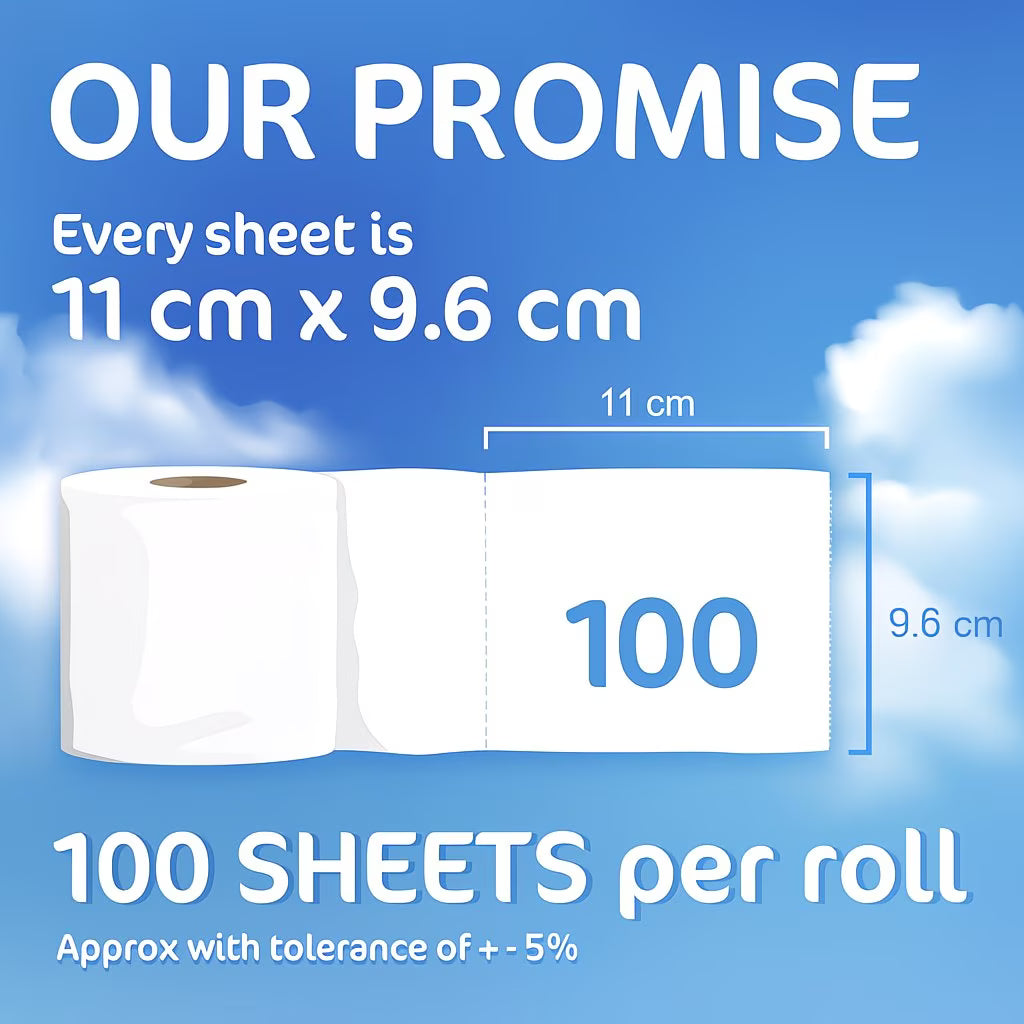 36 Pack 2-Ply Toilet Rolls – Soft & Strong White Bathroom Tissue, Septic Safe Bulk Value Toilet Paper-3
