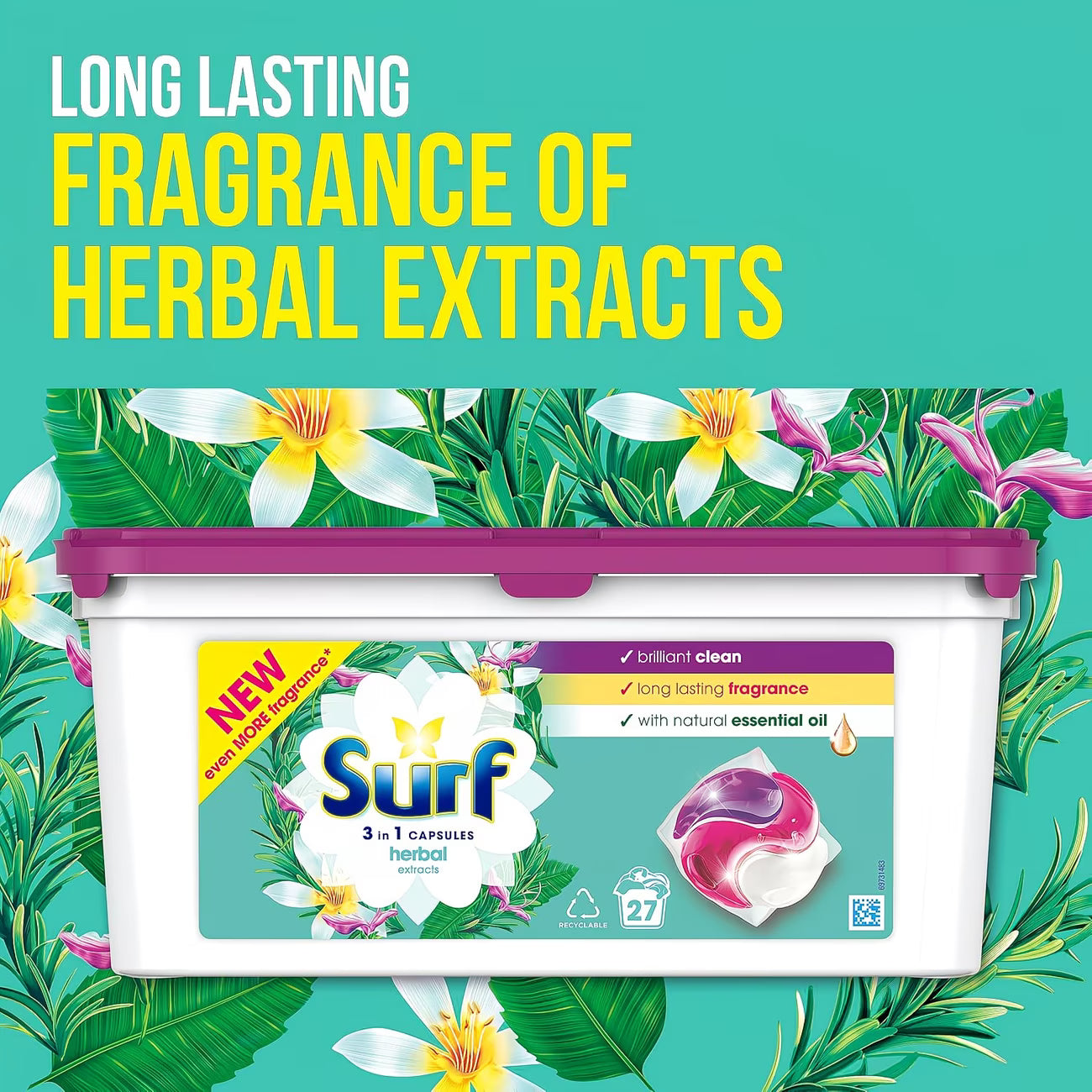 Surf Herbal Extracts 3 in 1 Capsules Washing Capsules 3 x 27 capsules (81 washes)-2