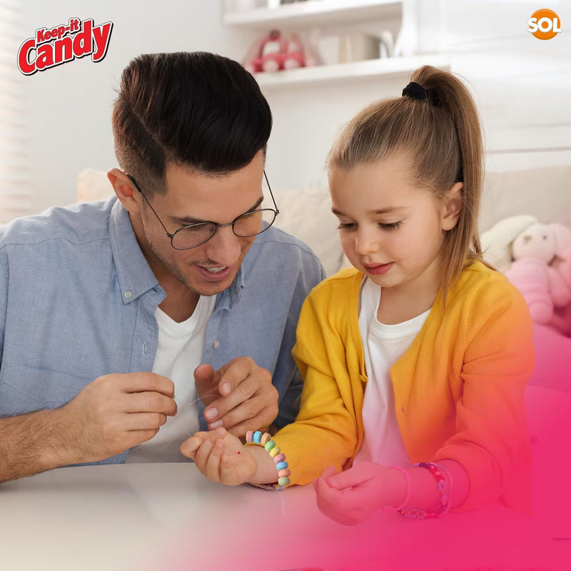 2 Pack Candy Jewellery Making Kit for Girls DIY Bracelet & Necklace Bead Craft Set Kids Party Gift-7
