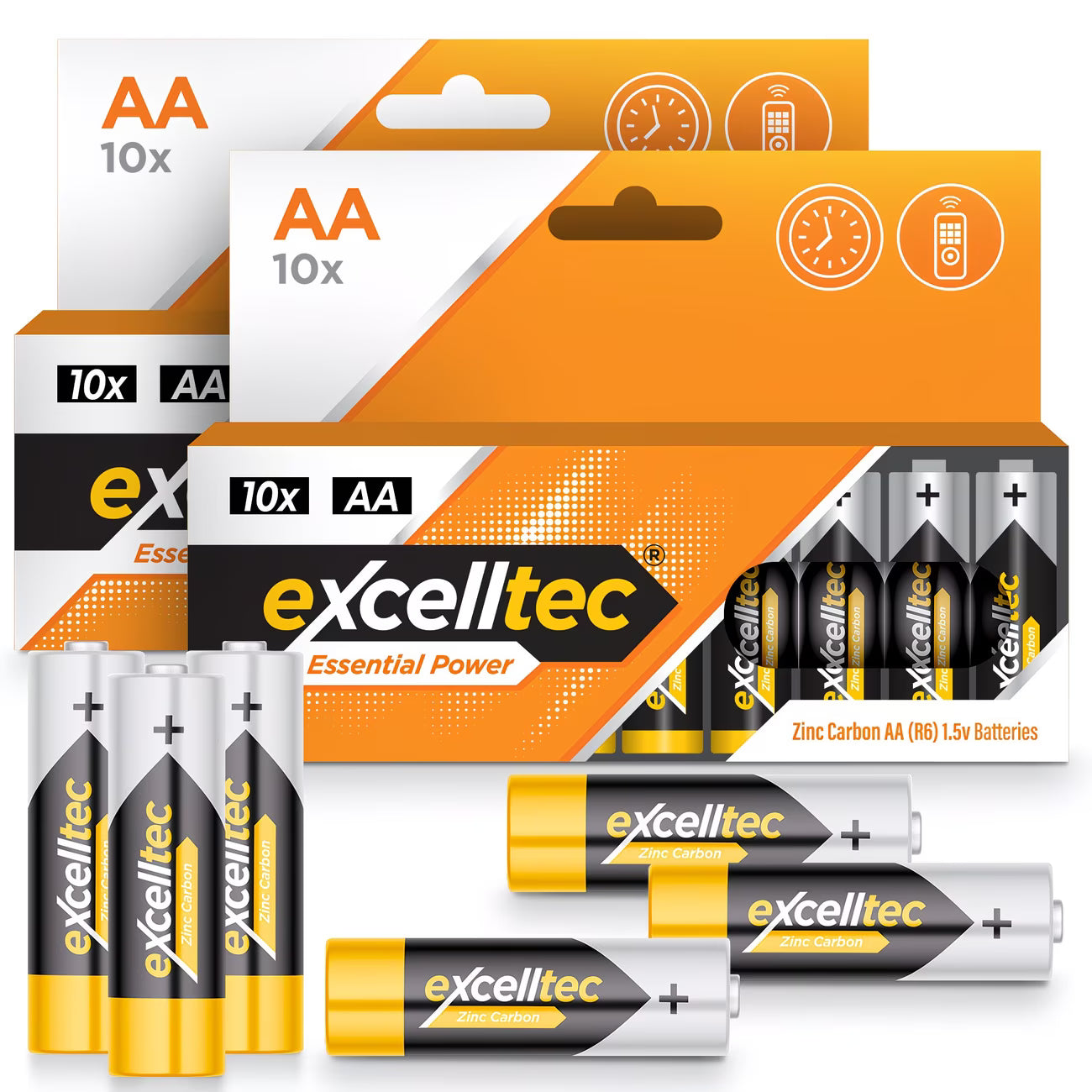 20 Pack AA & AAA Zinc Carbon Batteries 1.5V – Long Life Power for Low-Drain Devices-12