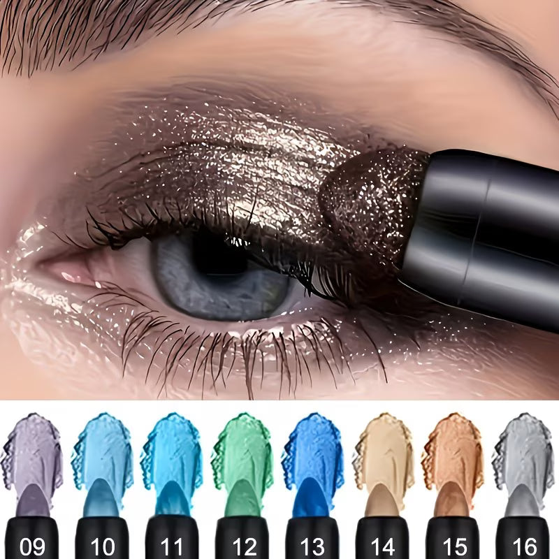 8pcs Colorful Shimmery Eyeshadow & Eyeliner Pen Set – Fluorescent Gel Makeup for Halloween & Christmas-3