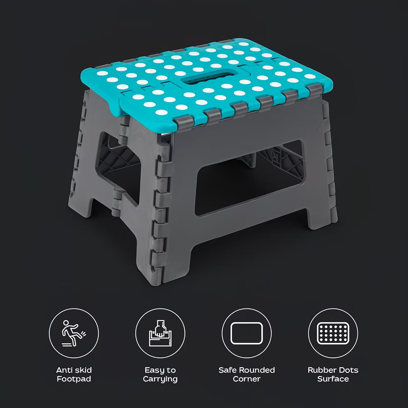 9-Inch Folding Step Stool – Foldable & Collapsible with Carry Handle, Anti-Skid Footpad for Home & Travel-10