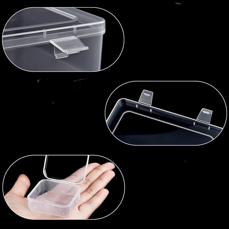 30pcs Transparent Plastic Storage Boxes Set – Portable Jewelry Organizer with Compartments for Earrings, Beads & Small Items