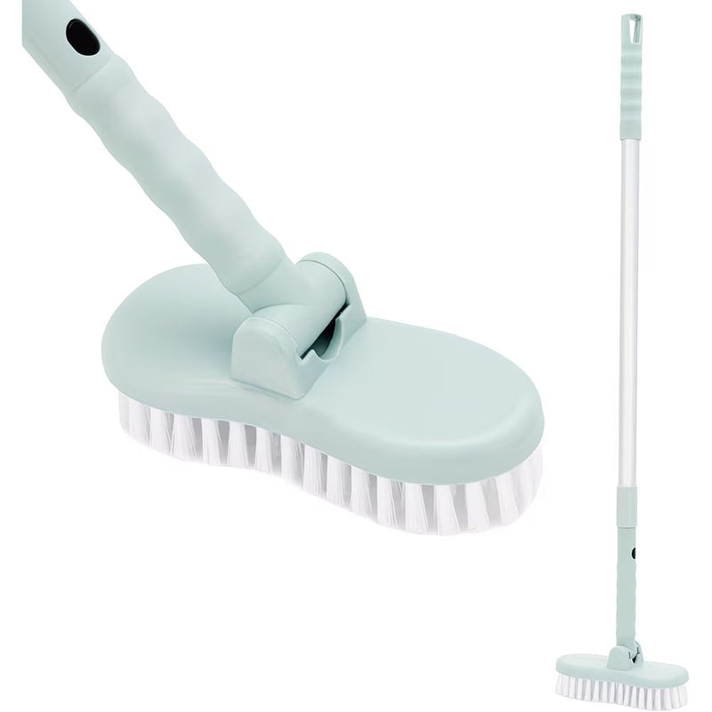 Adjustable Floor Scrubbing Brush 38.5" – Rotating Head Stiff Bristle Grout & Tile Cleaner-1