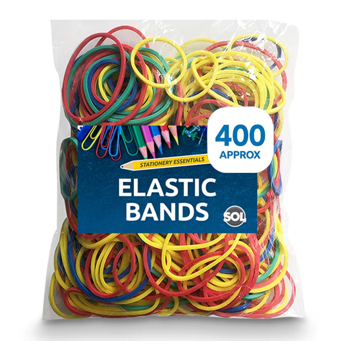 Assorted Rubber Bands 400pcs – Strong Elastic Bands for Office, School, Crafts & Packaging-1