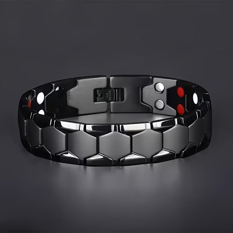 Men’s Magnetic Stainless Steel Bracelet – Adjustable Size Health & Fashion Bracelet for Men, Stylish Jewelry Gift-7