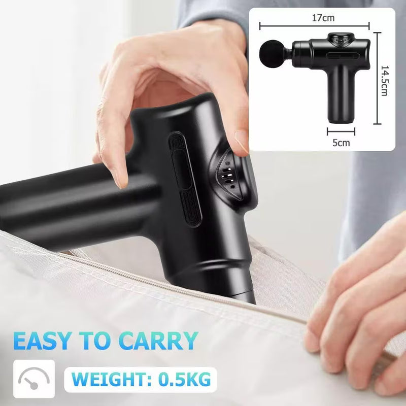 Mini Portable Neck Massager Gun with 8 Heads, USB Rechargeable Fascia Muscle Relaxation Device ProX1-5