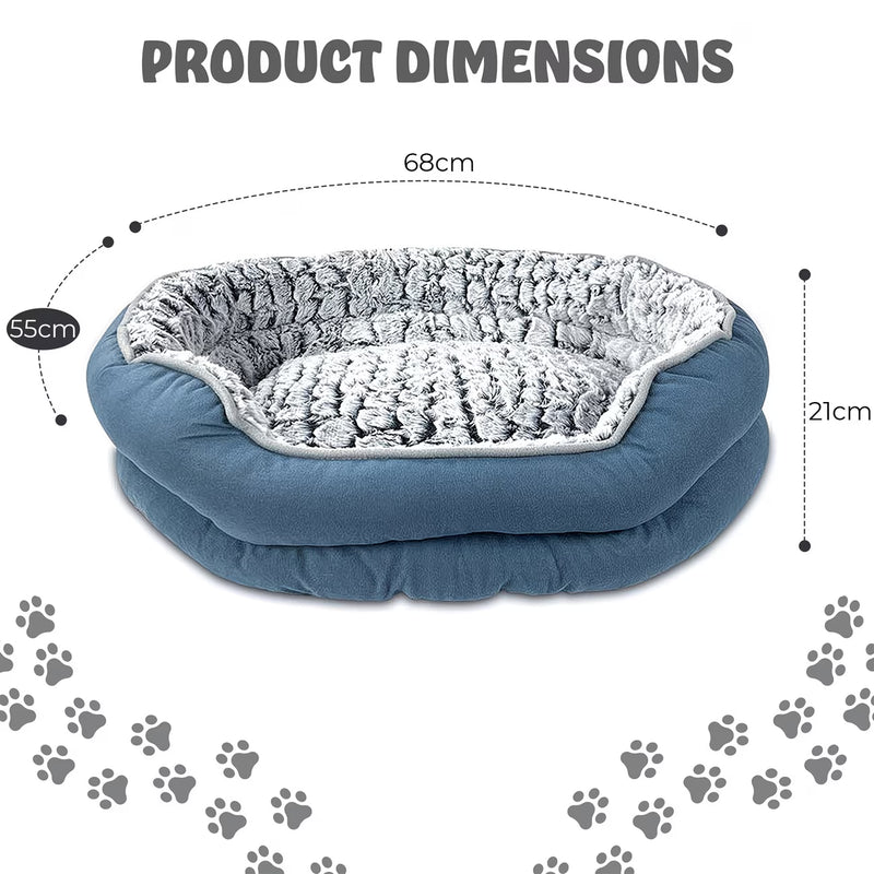 Plush Donut Dog Bed with Non-Slip Base – Soft Faux Fur Pet Bed, Machine Washable, Multiple Sizes-4