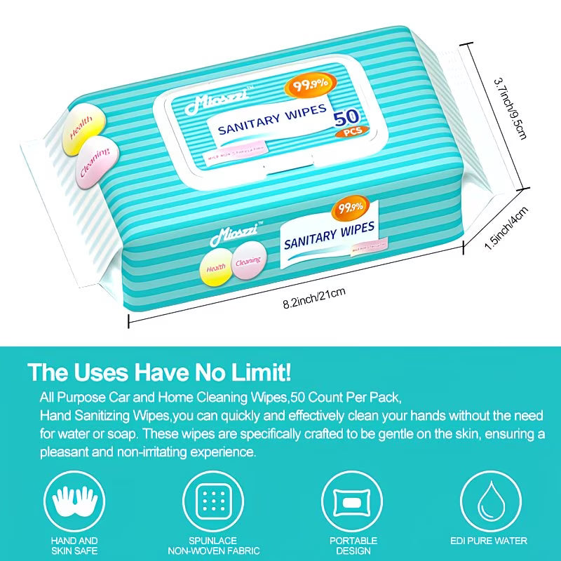 Mioszzi Multi-Purpose Household Cleaning Wipes – Disposable Grease, Dirt & Dust Removal Wipes-3