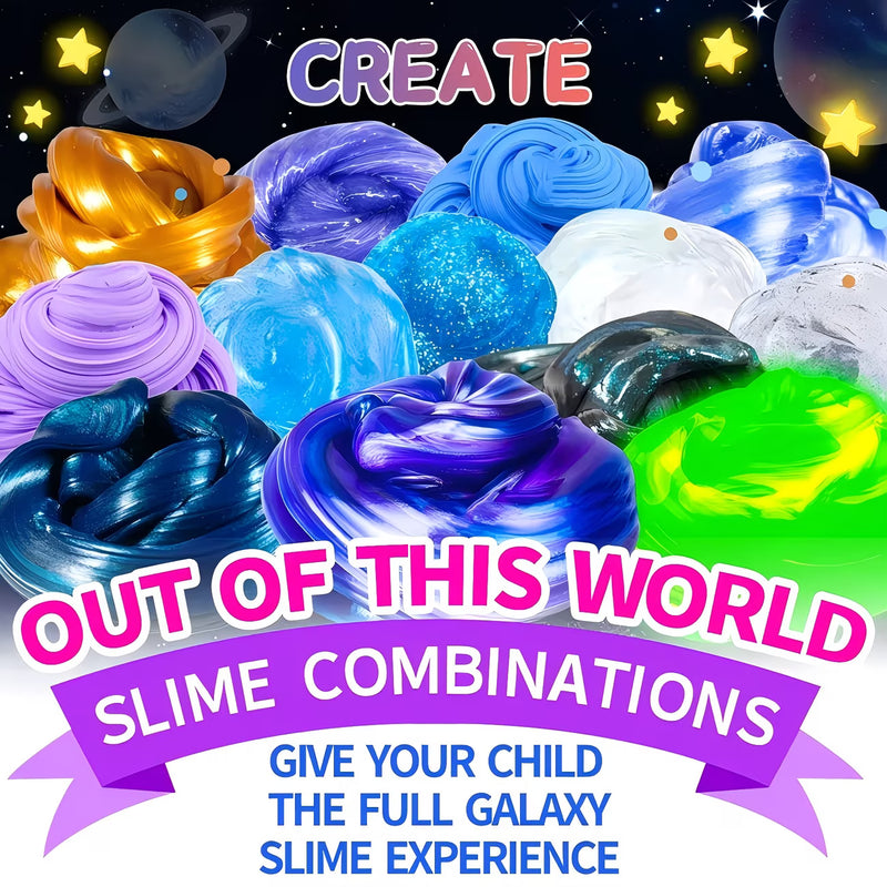 Galaxy Slime Making Kit for Kids – DIY Fluffy Slime Art & Craft Toy for Girls & Boys Ages 6–12-3
