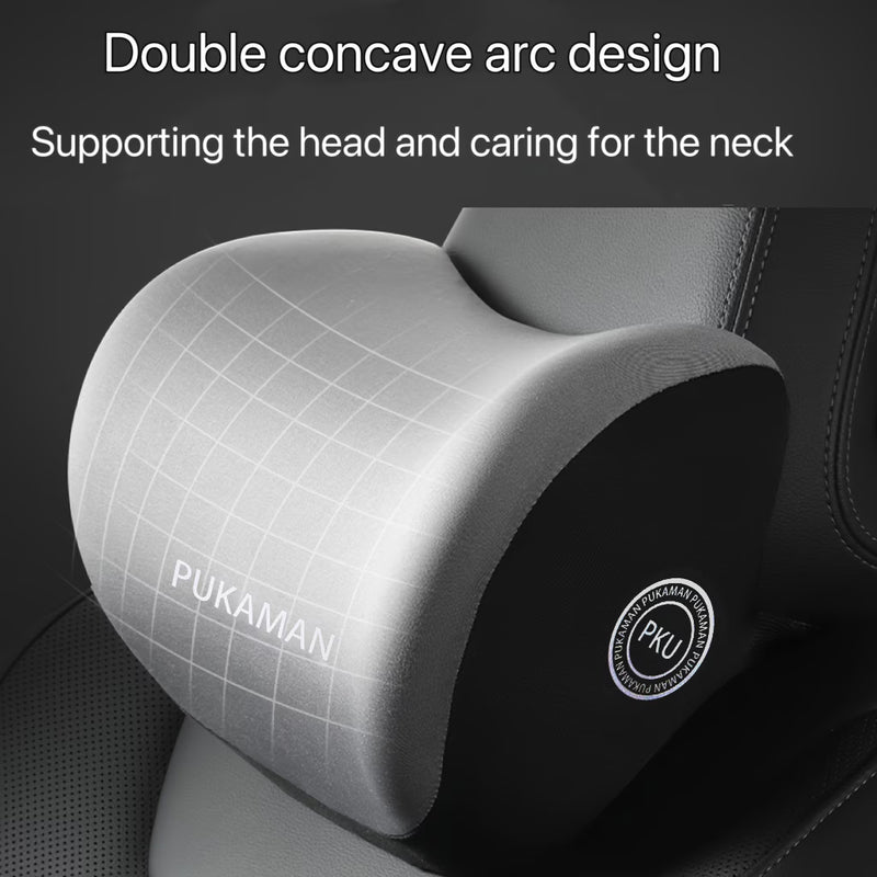 Car Headrest and Lumbar Cushion Set Ergonomic Neck and Back Support Pillow for Driving Comfort-5