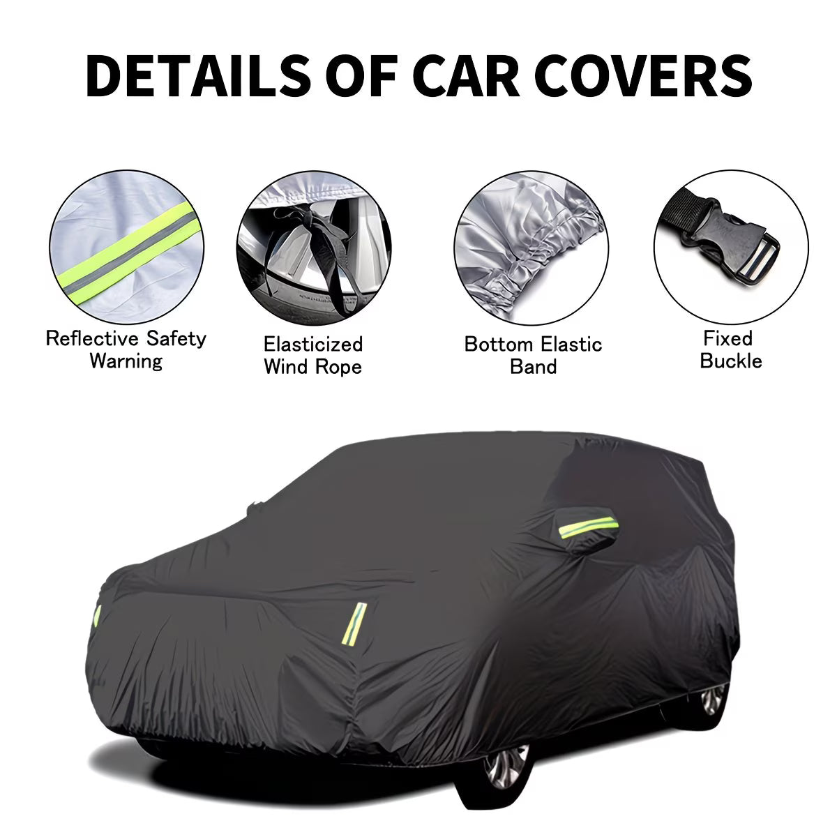 Heavy Duty Universal Car Cover – All-Weather Outdoor Protection from Rain, Snow & UV