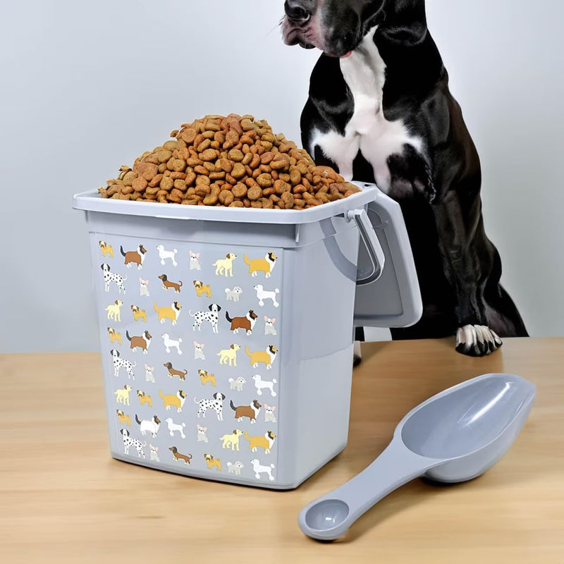 Pet Treat And Food Storage Container 6L Large Capacity Dry Food Box With Lid For Dog Cat Treats Kitchen Organisation Home Use.-3