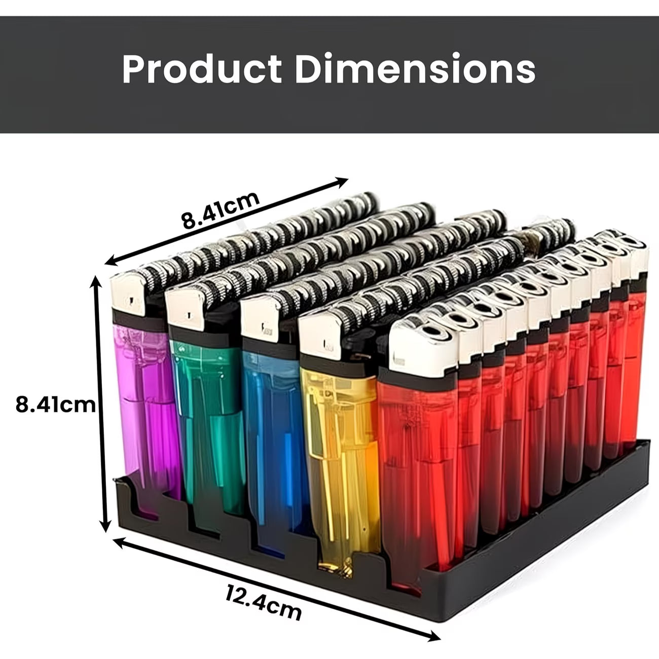 Disposable Lighters Multipack 50 Pack – Child-Safe Adjustable Flame Pocket Lighters for BBQ, Camping & Kitchen