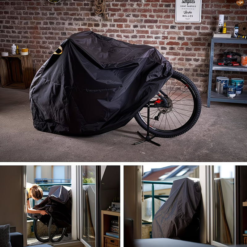 Waterproof Bike Cover for Outdoor Storage – UV & Dust Protection, Fits 1–2 Bikes, Lock Holes & Storage Bag Included-3