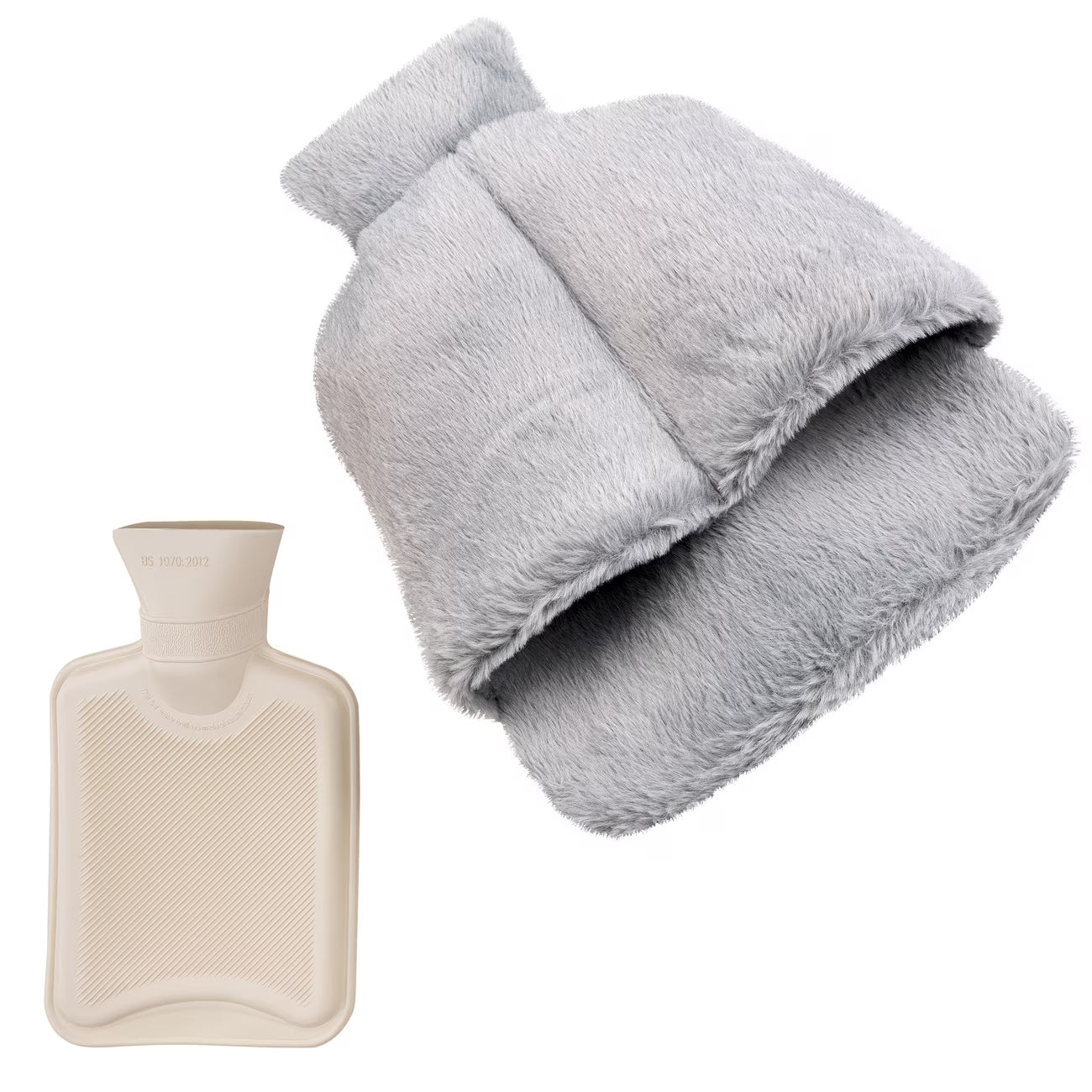 Hot Water Bottle Foot Warmer Slippers 2L – Plush Covered Heated Feet Warmer for Winter Comfort