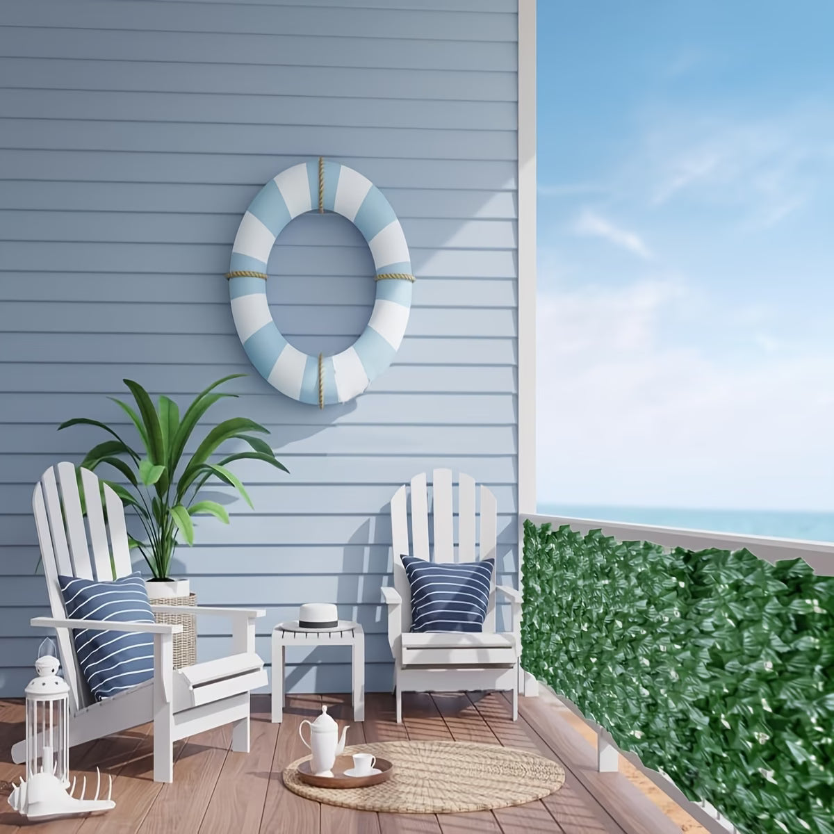 Artificial Ivy Privacy Fence Roll Faux Leaf Hedge Screen Trellis Panel for Garden Balcony Wall Decor-11