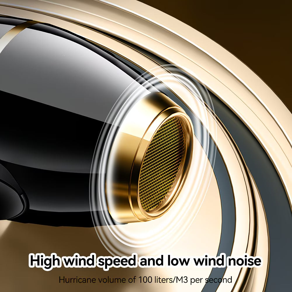 1800W Negative Ion Hair Dryer with Precise Heat Control & Detachable Nozzle – Quiet UK Plug Hairdryer (Black)-5