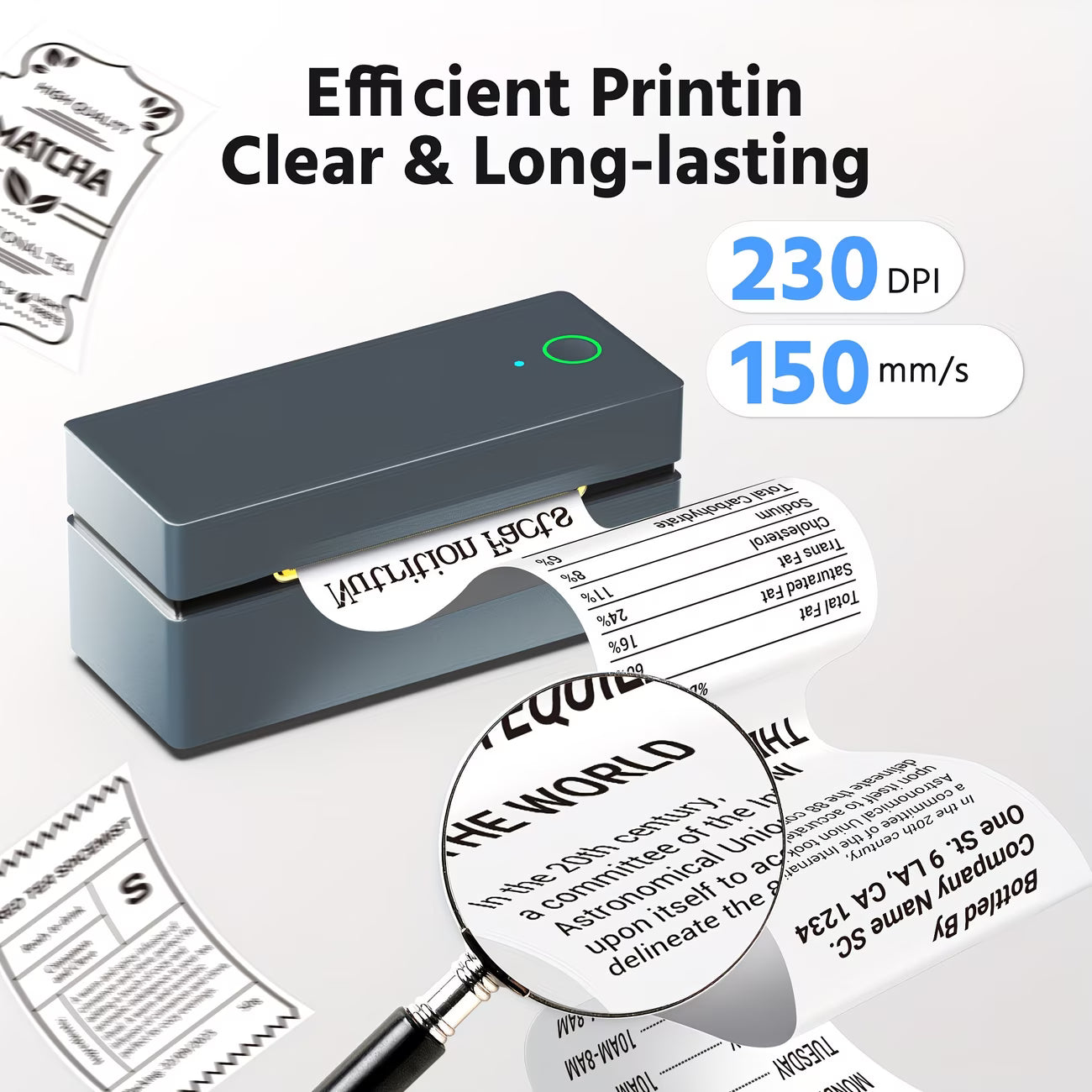 PL80EB Thermal Shipping Label Printer – Compact Inkless Label Printer for 10×15cm (4×6) Labels, Mobile & PC Compatible for Small Business & Home-5