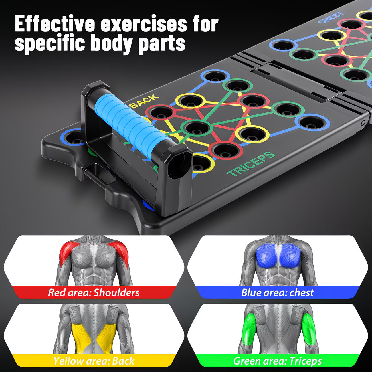 24-in-1 Portable Push Up Board – Foldable Press Up Bars System for Full Body Strength Training & Home Workouts-6