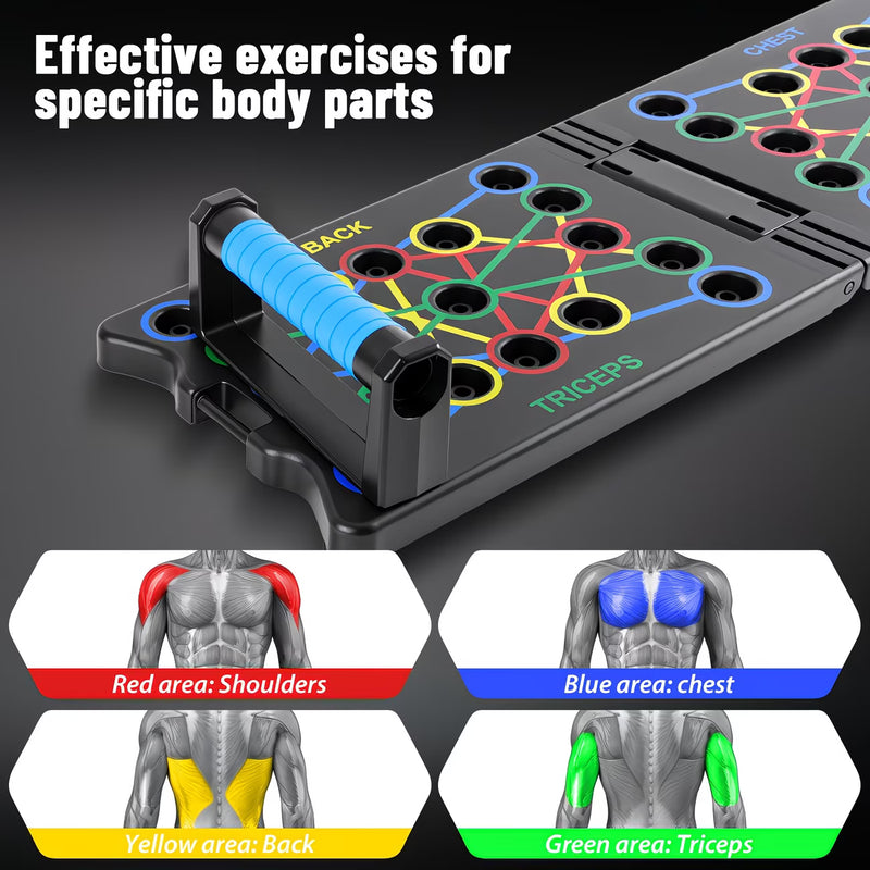 24-in-1 Portable Push Up Board – Foldable Press Up Bars System for Full Body Strength Training & Home Workouts-6