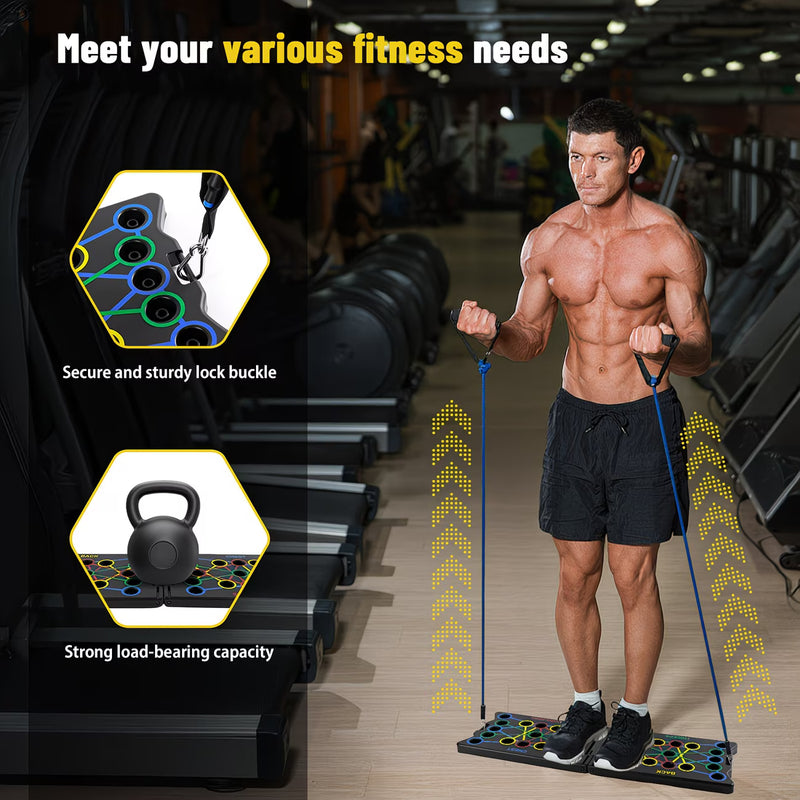 24-in-1 Portable Push Up Board – Foldable Press Up Bars System for Full Body Strength Training & Home Workouts-7