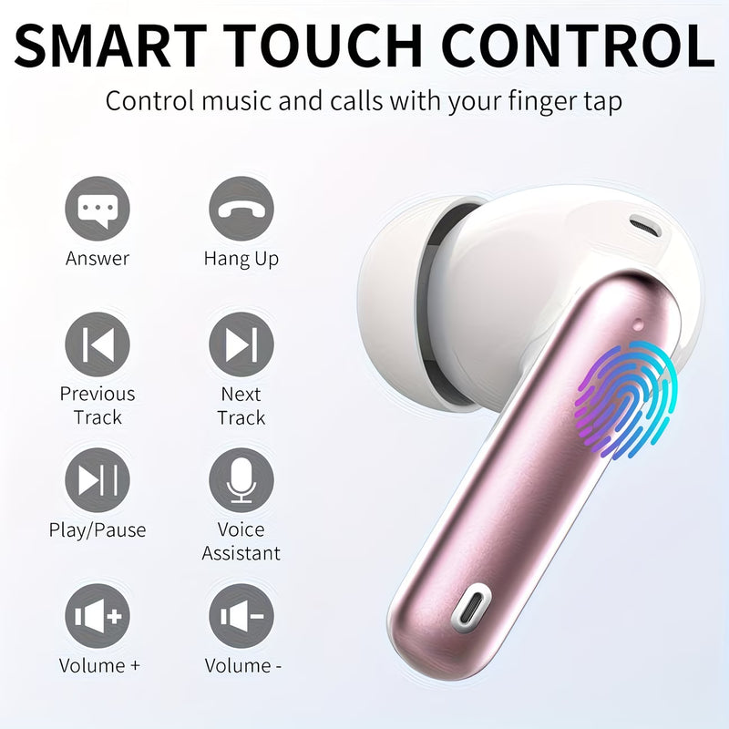 Wireless Earbuds Bluetooth 5.3 – Bass Stereo Headset with Noise-Cancelling Mic, LED Display, 36H Playtime-3