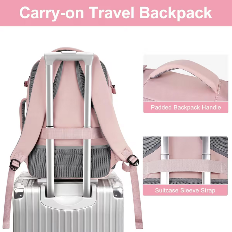 45x36x20 Easyjet Cabin Bag Underseat Travel Backpack – Airline Approved Carry On with Shoe & Laptop Compartment, Black-7