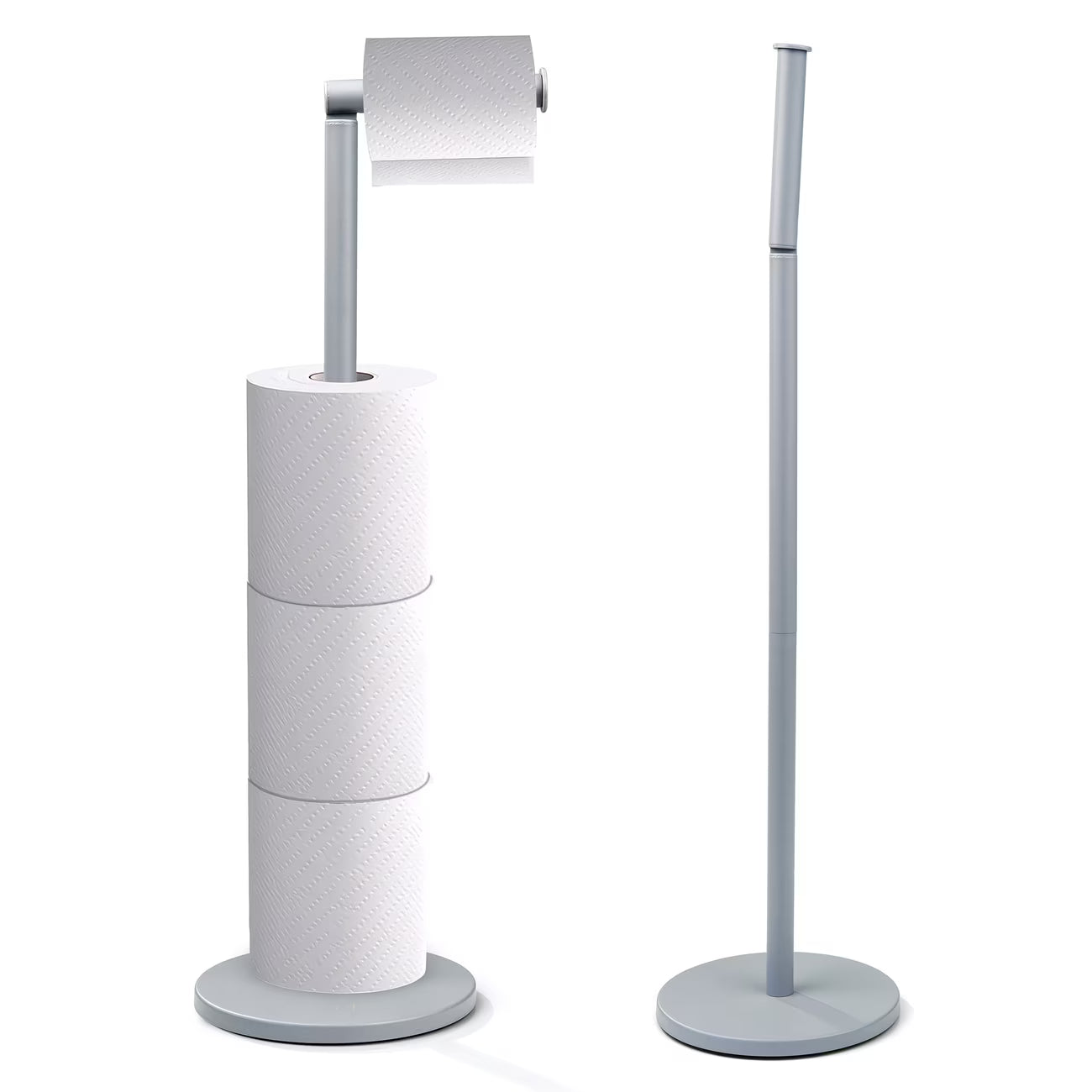 Free Standing Toilet Roll Holder with Storage – 2-in-1 Stainless Steel Toilet Paper Stand-7