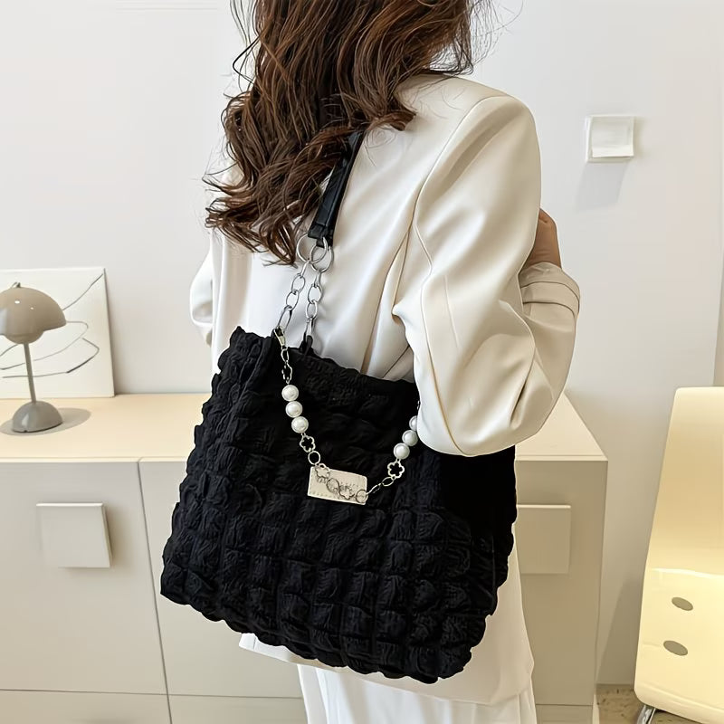 Sweet Clouds Tote Bag for Women – Large Capacity Summer Shoulder Bag with Zipper-7