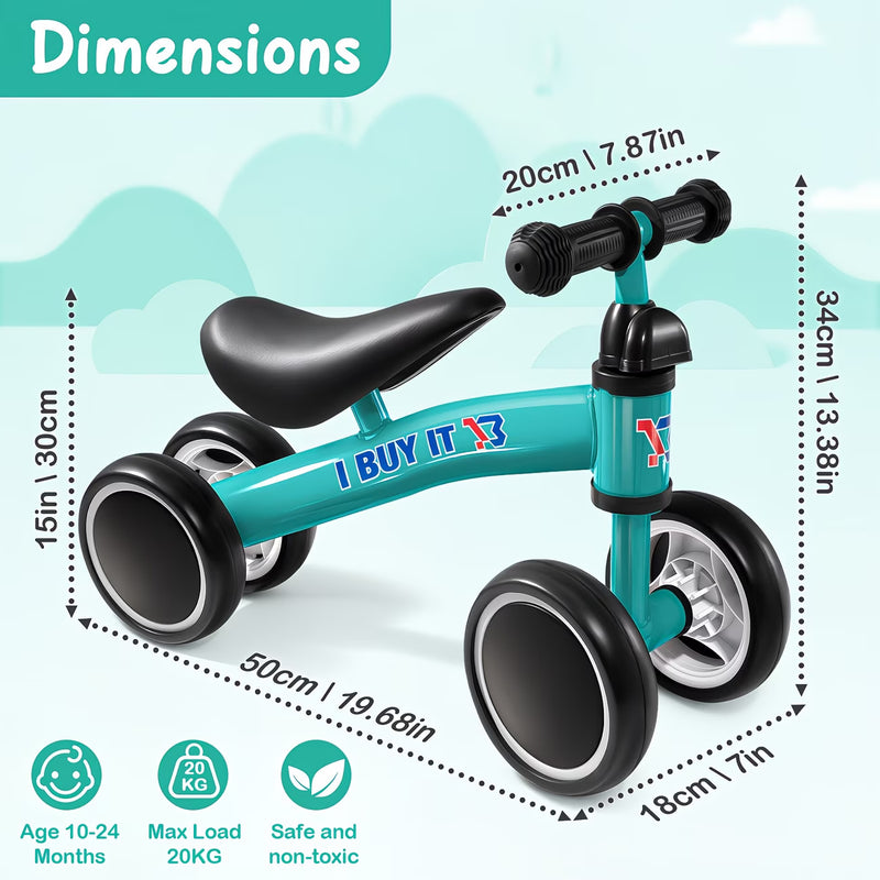 Toddler Balance Bike No Pedals – First Training Bike Age 1–2 Indoor Outdoor-3