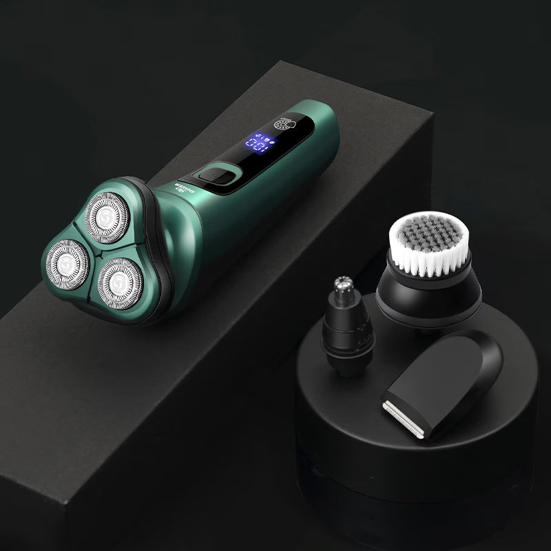 4-in-1 Men Electric Shaver LCD Display 3D Floating Head Beard Trimmer USB Rechargeable-5