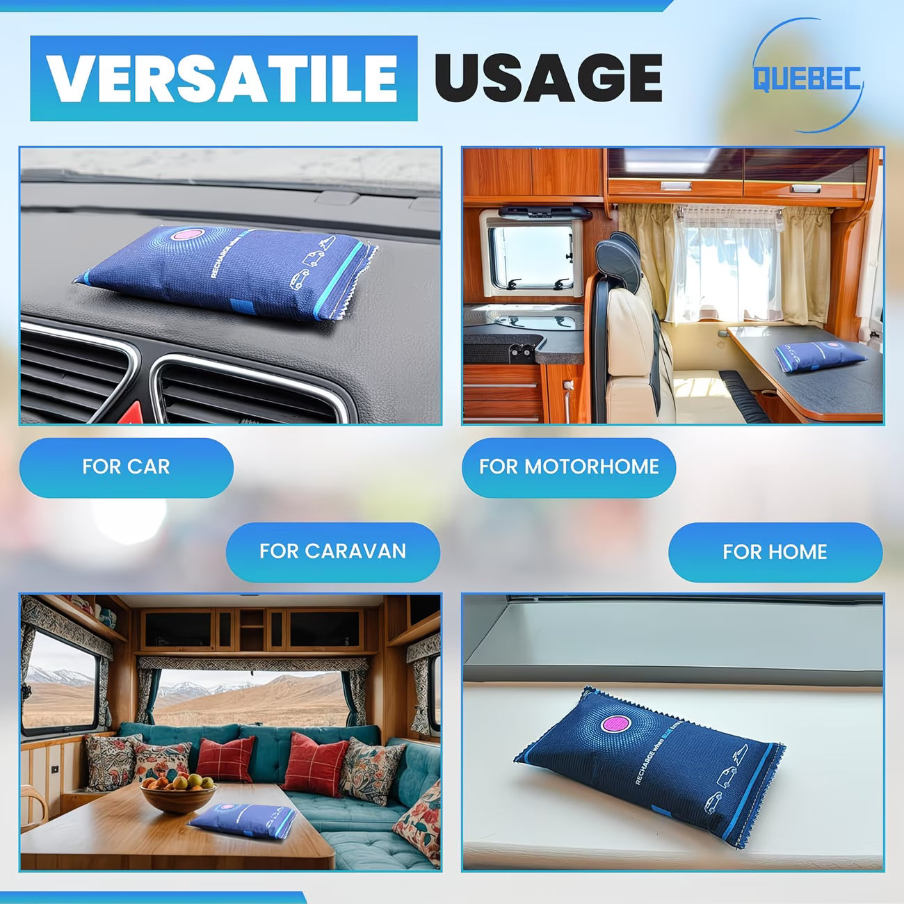 350g Car Dehumidifier Bag Leakproof Moisture Absorber Anti-Condensation Interior & Windscreen Dryer-4