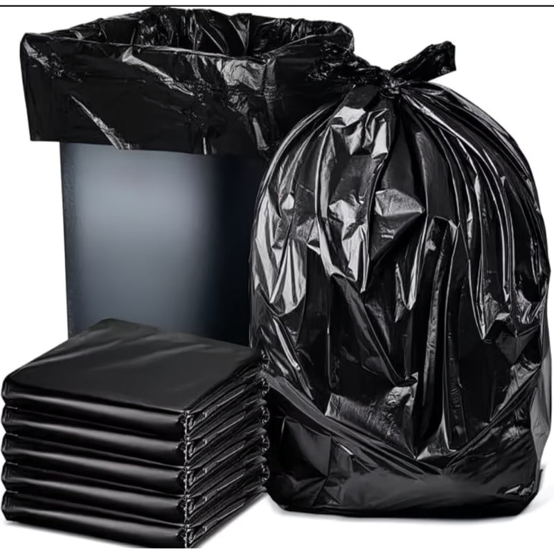 Extra Strong Black Heavy Duty Bin Liners Bags – Tear-Resistant Rubbish Waste Refuse Sacks-1