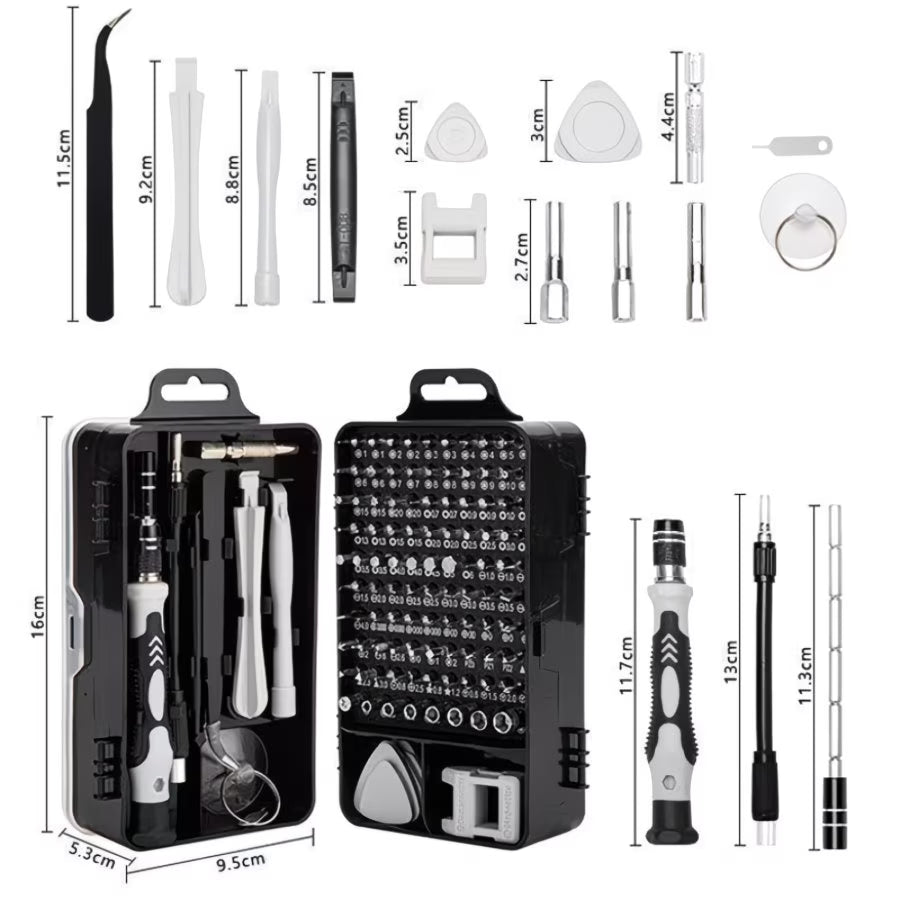 115-in-1 Precision Screwdriver Set – Magnetic Metal Repair Tool Kit for Phones, Cameras, Clocks & Home Maintenance-4
