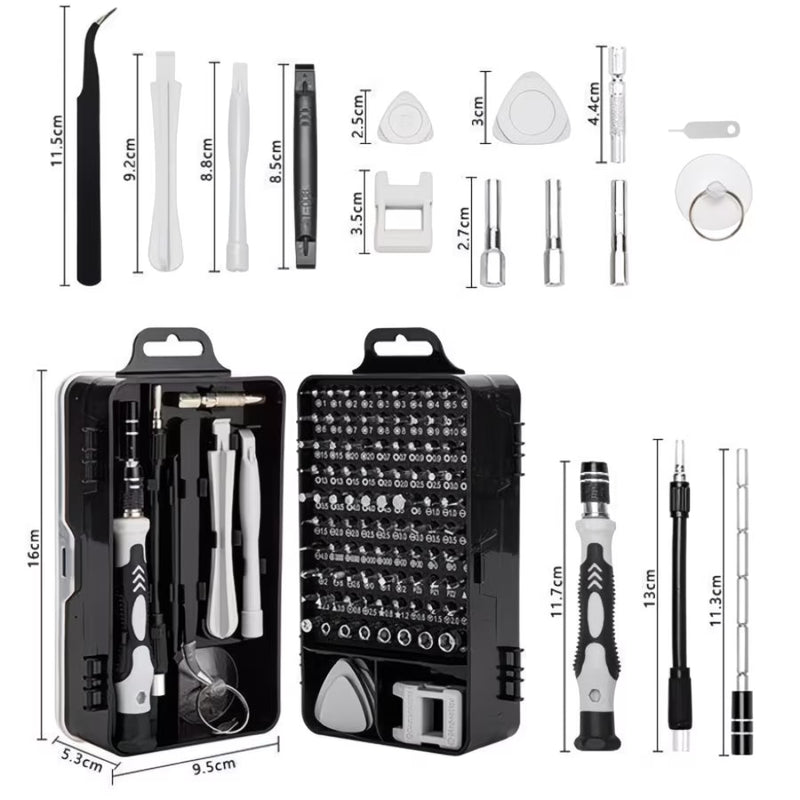115-in-1 Precision Screwdriver Set – Magnetic Metal Repair Tool Kit for Phones, Cameras, Clocks & Home Maintenance-4