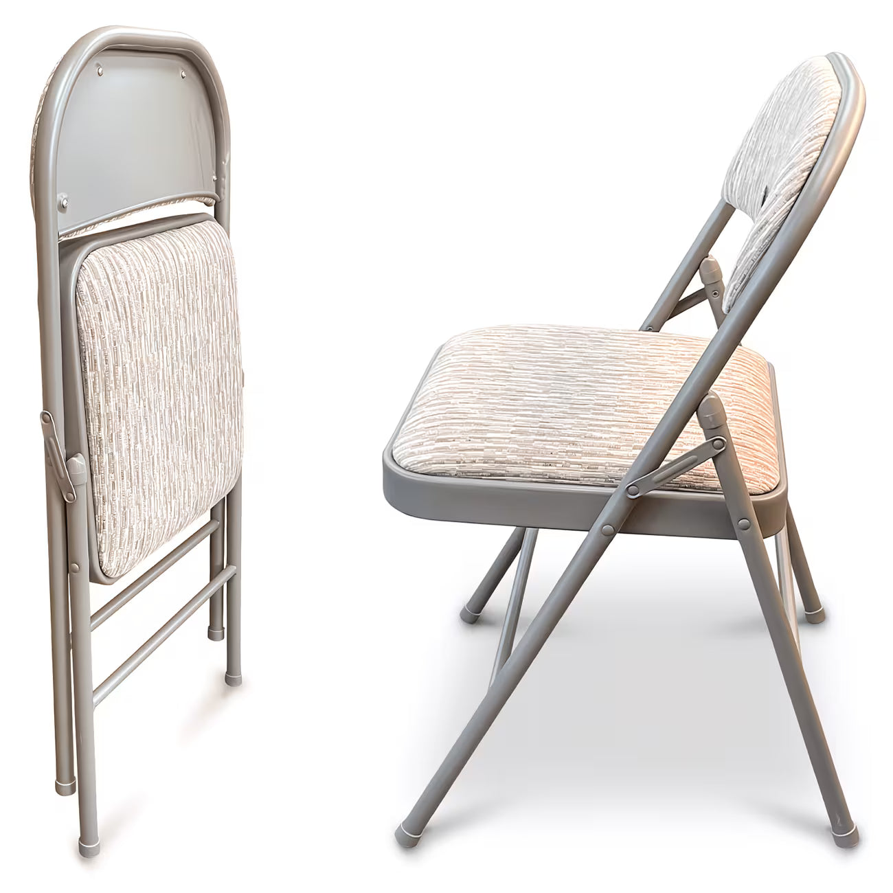 Deluxe Folding Padded Chair with Backrest, Heavy Duty Steel Frame for Home, Office, Garden & Desk Use-6