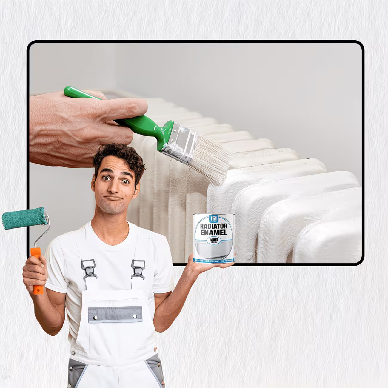 151 Radiator Enamel White Gloss Varnish 300ml – Heat Resistant High-Gloss Paint for Radiators &amp; Metal-5