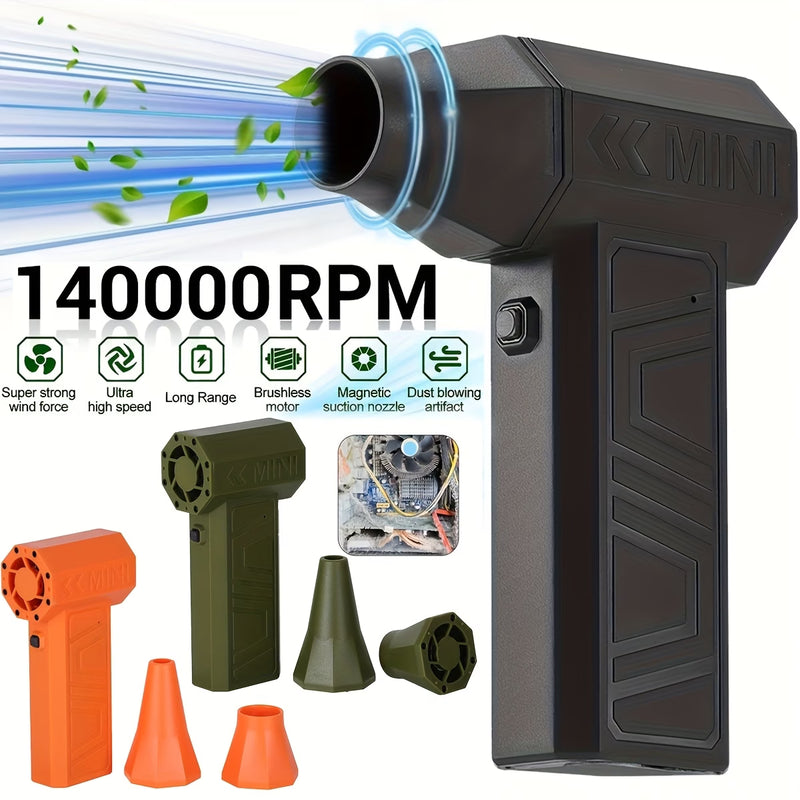 High Power Turbo Fan Portable Handheld Air Blower Brushless Motor Camping Cooling Fan-1