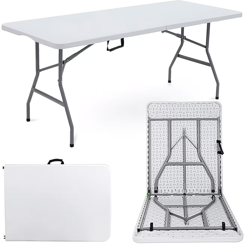 6ft Folding Trestle Table – Portable Camping, Party, Picnic, BBQ & Indoor Outdoor Use-4