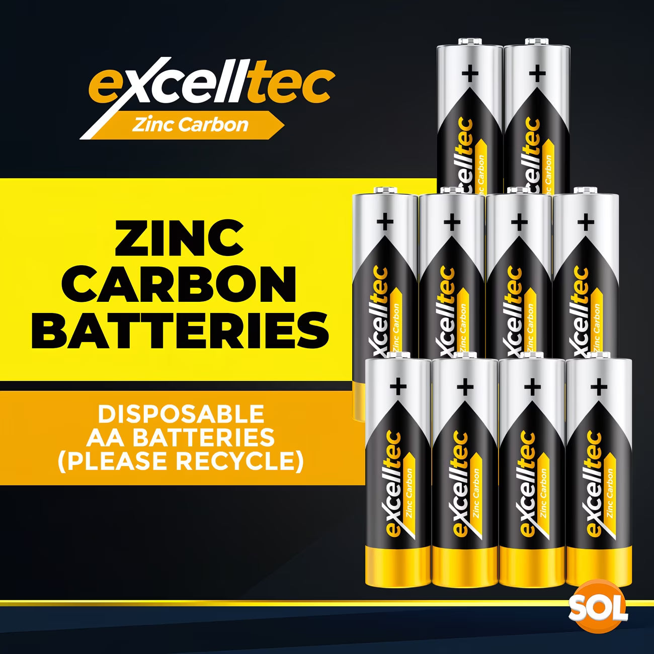 20 Pack AA & AAA Zinc Carbon Batteries 1.5V – Long Life Power for Low-Drain Devices-4
