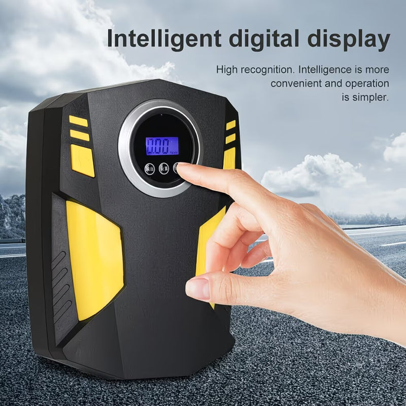 Digital Tyre Inflator 150PSI Portable Electric Air Compressor with LCD & LED Light-8