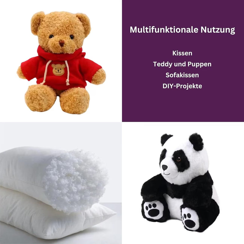 100% Virgin Polyester Hollowfibre Stuffing Filling for Toys Cushions Pillows Crafts Soft Washable Padding-5