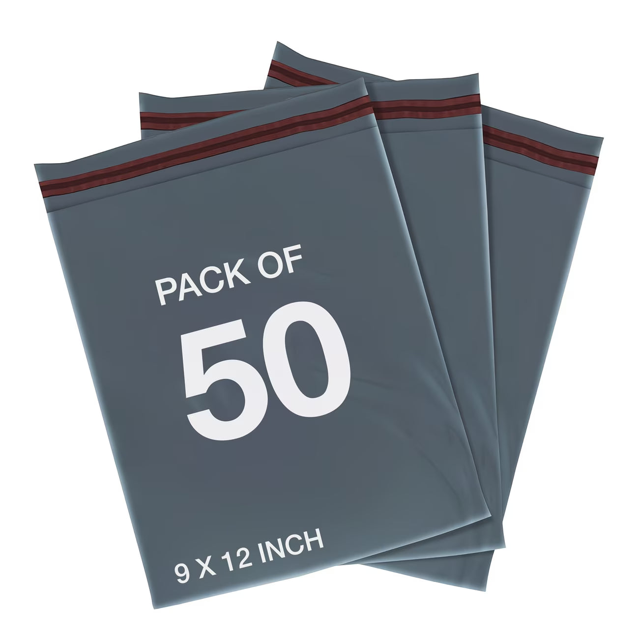 Grey Mailing Bags 50 Pack – Self-Seal Waterproof Poly Mailers for Shipping & Packaging (Multi Sizes)