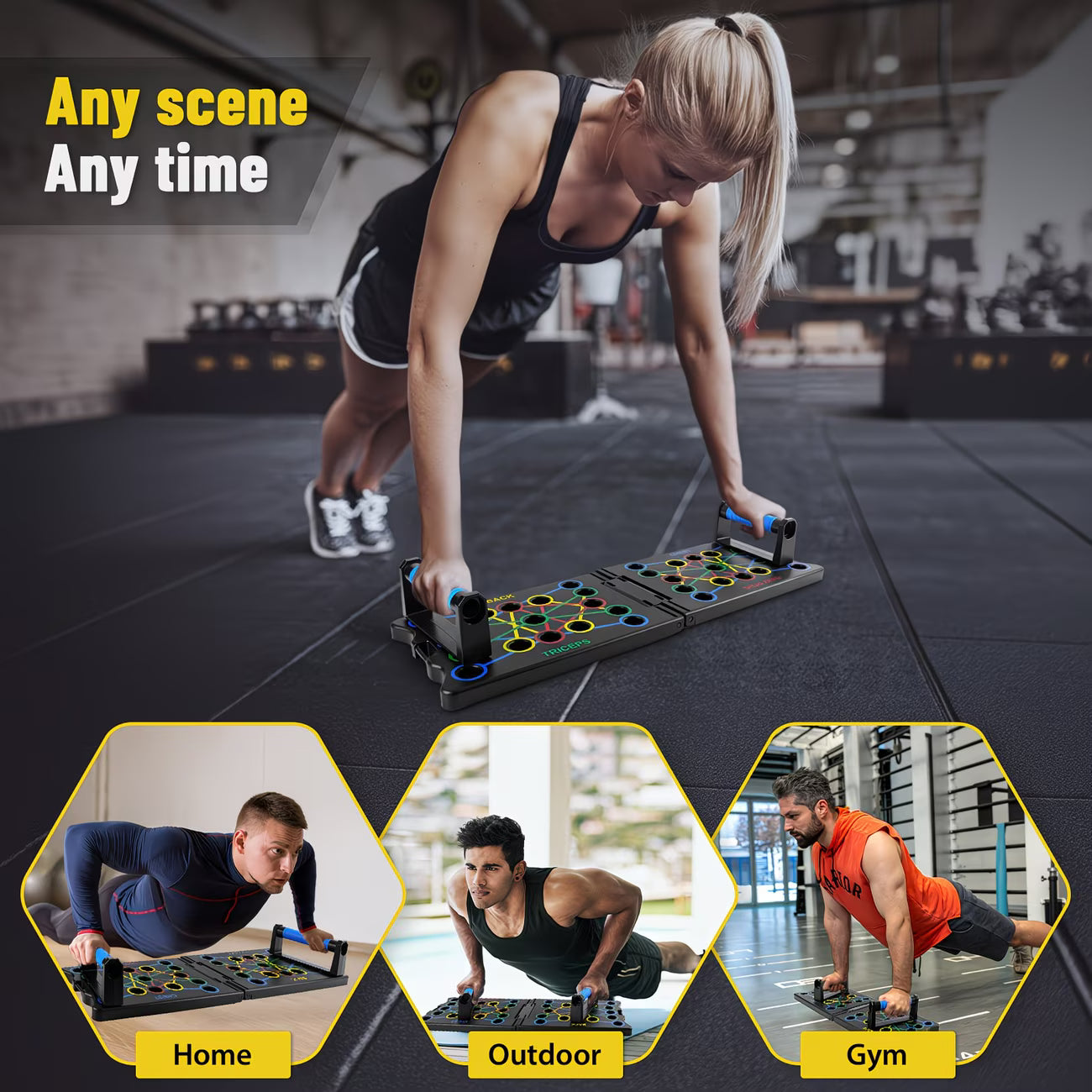 24-in-1 Portable Push Up Board – Foldable Press Up Bars System for Full Body Strength Training & Home Workouts-4