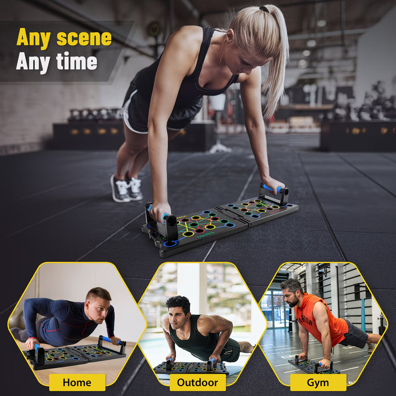 24-in-1 Portable Push Up Board – Foldable Press Up Bars System for Full Body Strength Training & Home Workouts-4