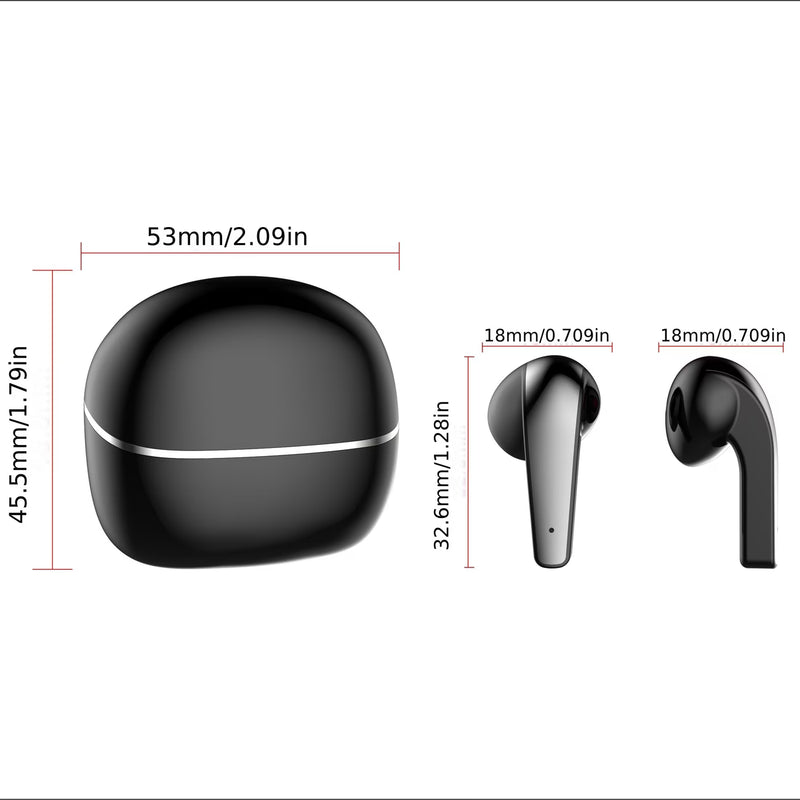 Q13 Wireless Earbuds Bluetooth Earphones with ENC Noise Cancelling 50H Playtime LED Display USB-C-7